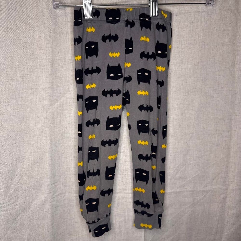 Batman Toddler Pajama Pants 4T Gray Black Yellow Comics